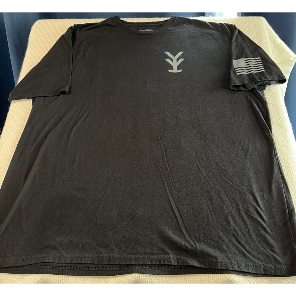 Yee Yee Apparel American Flag Shotgun T-Shirt - Black - Men's 4XL